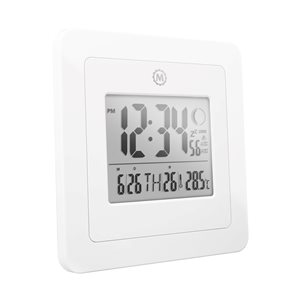 Marathon White Square Digital Clock