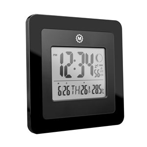 Marathon Black Square Digital Clock