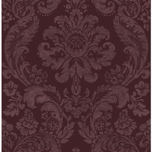A-Street Prints Sete Greek Key Geometric Merlot 56.40sq-ft Unpasted Wallpaper