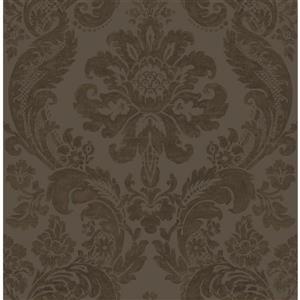 A-Street Prints Sete Greek Key Geometric Brown 56.40sq-ft Unpasted Wallpaper