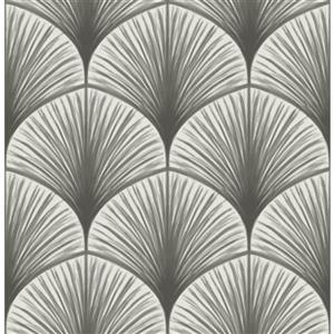 A-Street Prints Grey Dusk Non-Woven Paste The Wall Frond Wallpaper