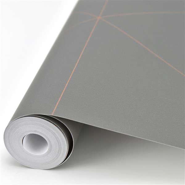 Papier peint géométrique crepuscule, gris