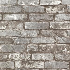 Brewster Wallcovering Brickwork Pewter Exposed Brick Paste The Wall Wallpaper