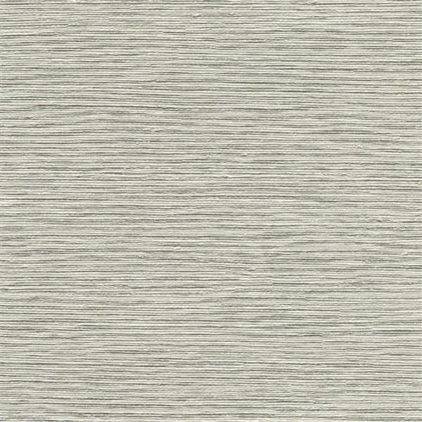 Brewster Wallcovering Grey Mabe Faux Grasscloth Wallpaper 27-in