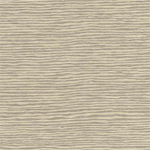 Brewster Wallcovering Beige/Brown Mabe Faux Grasscloth Wallpaper 27-in