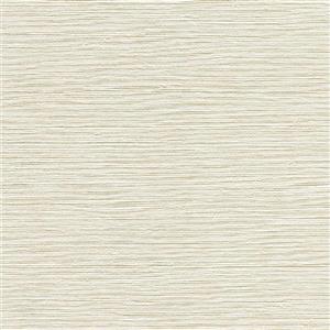 Brewster Wallcovering Ivory/Off-White Mabe Faux Grasscloth Wallpaper 27-in