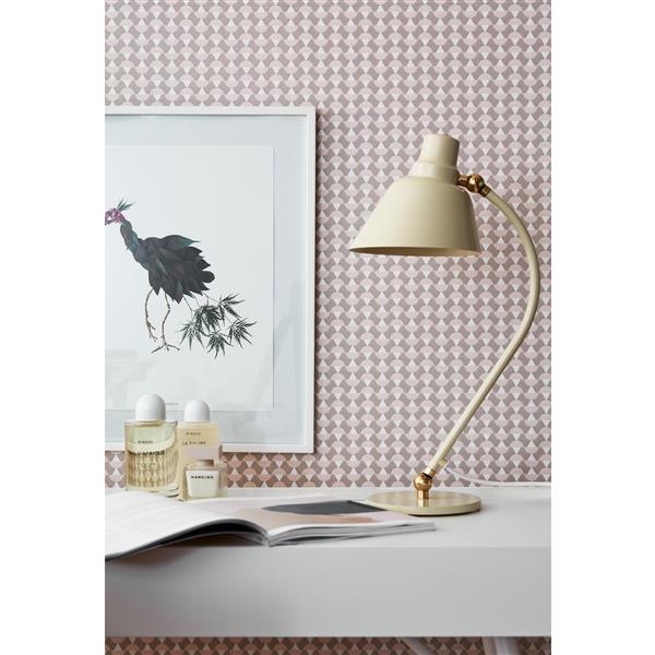 Brewster Wallcovering 57 sq ft Blush Arne Geometric Wallpaper