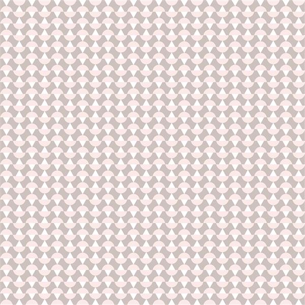 Brewster Wallcovering 57 sq ft Blush Arne Geometric Wallpaper