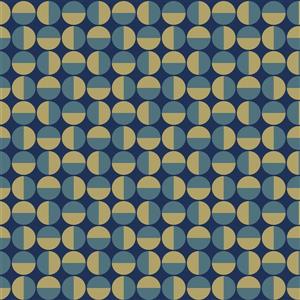 Papier peint géométrique vertige, bleu sarcelle