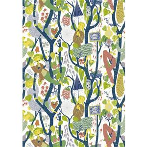 Brewster Wallcovering Light Grey Melodi Folk Non-Woven Unpasted Wallpaper