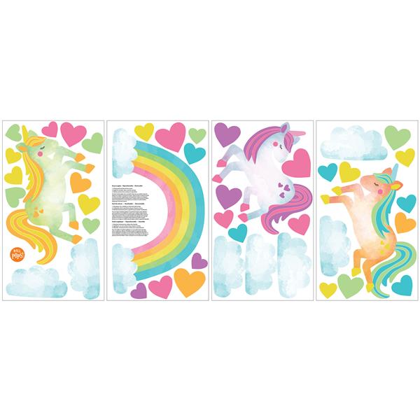 Trousse d'art mural d'amour de licornes, WallPops