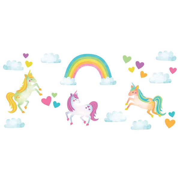 Trousse d'art mural d'amour de licornes, WallPops