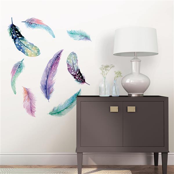 WallPops Celestial Feathers Wall Art Kit