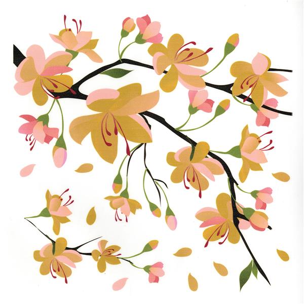 WallPops Yellow Branch Wall Decal