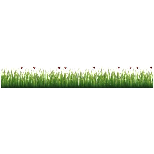 WallPops Grass and Ladybugs Border Decal