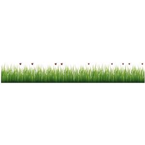 WallPops Grass and Ladybugs Border Decal