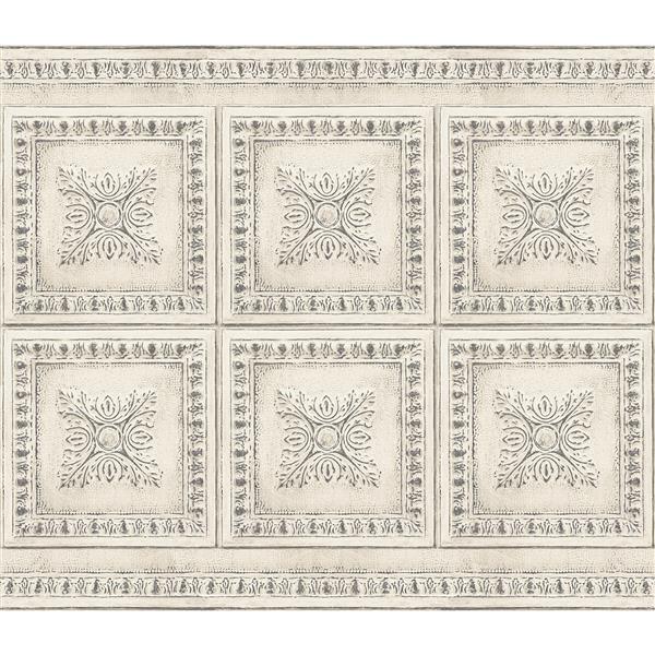 Brewster Wallcovering Vintage Tin Backsplash - Cream