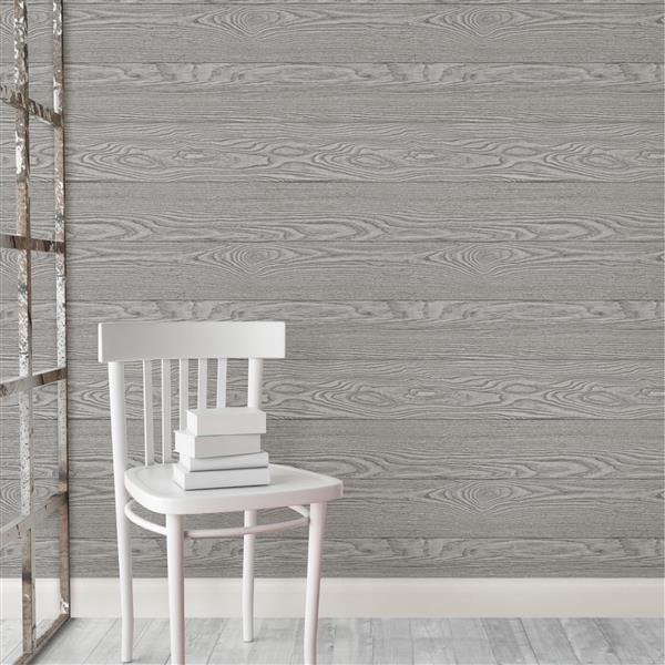 NuWallpaper Salvaged Wood Wallpaper - Grey