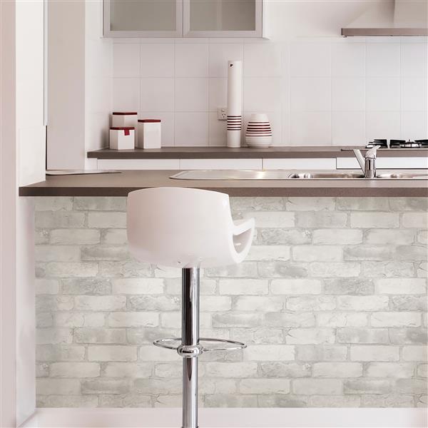 NuWallpaper Brick Wallpaper - White