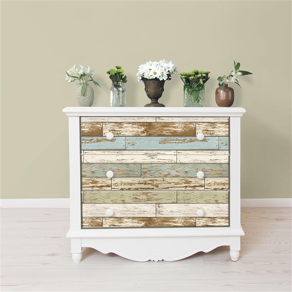 NuWallpaper Old Salem Vintage Wood Wallpaper