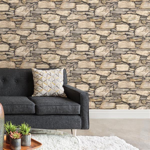 NuWallpaper Hadrian Stone Wall Wallpaper
