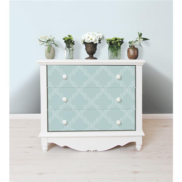NuWallpaper Slate Quatrefoil Wallpaper  Blue