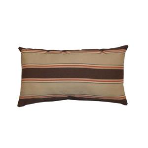 Bozanto 16.5-in Brown Striped Rectangular Outdoor Toss Cushion