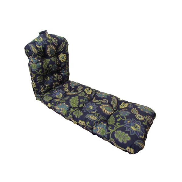 Coussin chaise longue, polyester, 70 x 20 x 4,5 po, rayé