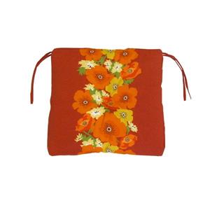 Bozanto Red Floral Outdoor Seat Cushion