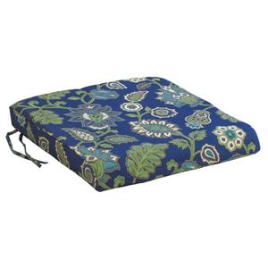 Coussin d'assise pour le patio, Fleuri bleu foncé, 20
