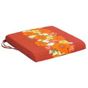 Coussin d'assise pour le patio, Fleuri rouge, 20 po