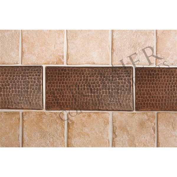 Premier Copper Products Oil Rubbed Bronze Copper Tile 4-in x 8-in (8 pack)