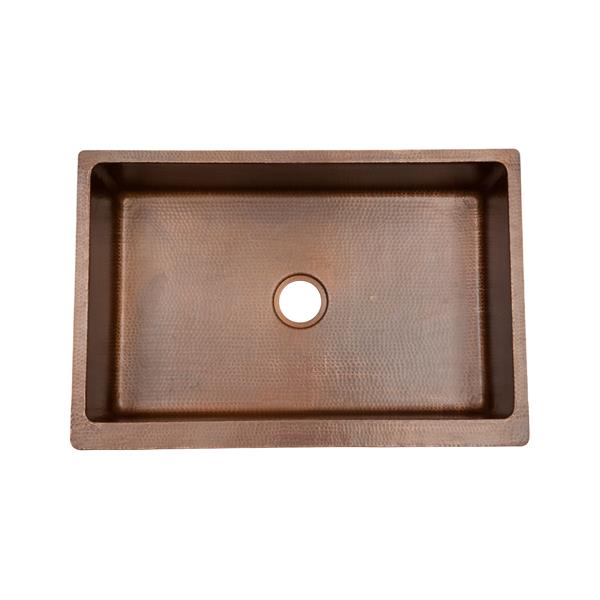 Premier Copper Products 33 In Antique Copper Single Basin Kitchen Sink   330063535 AlternateImage3 L 