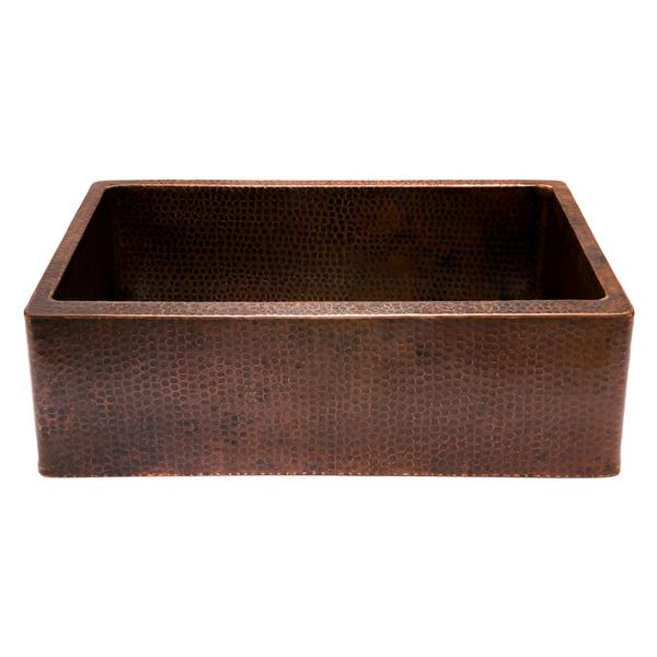 Premier Copper Products 30-in Copper Apron Sink with Drain