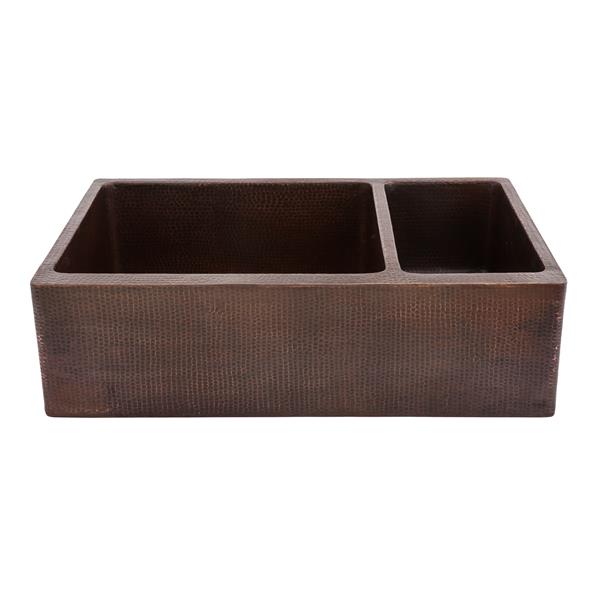 Premier Copper Products 33-in Copper Apron Sink with Drain