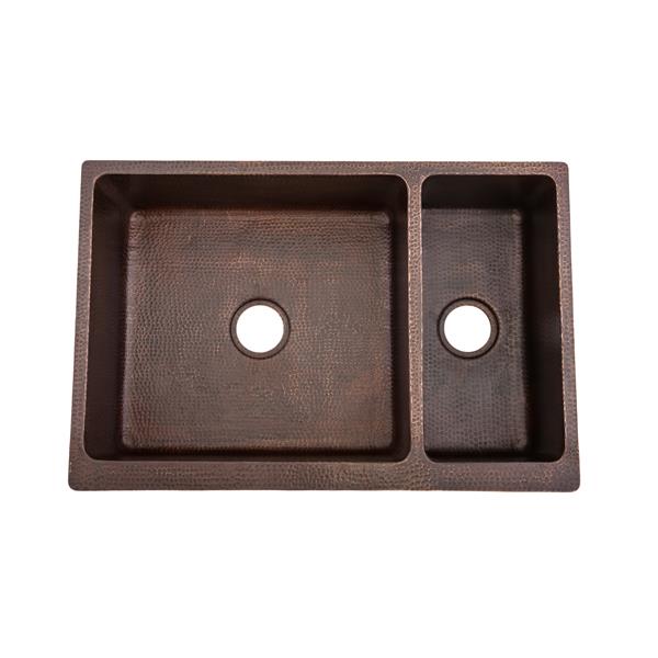 Premier Copper Products 33-in Copper Apron Sink with Drain