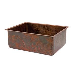 Premier Copper Products 25-in Copper Single Basin Kitchen Sink