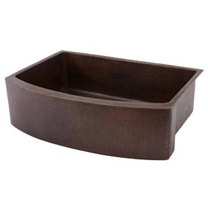 Évier de cuisine Premium Copper arrondi, cuivre, 33 po