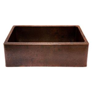 Premier Copper Products 30-in Copper Apron Single Bowl Sink