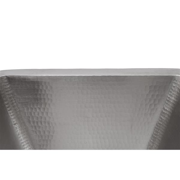 Premier Copper Products 15-in Electroless Nickel Square Sink