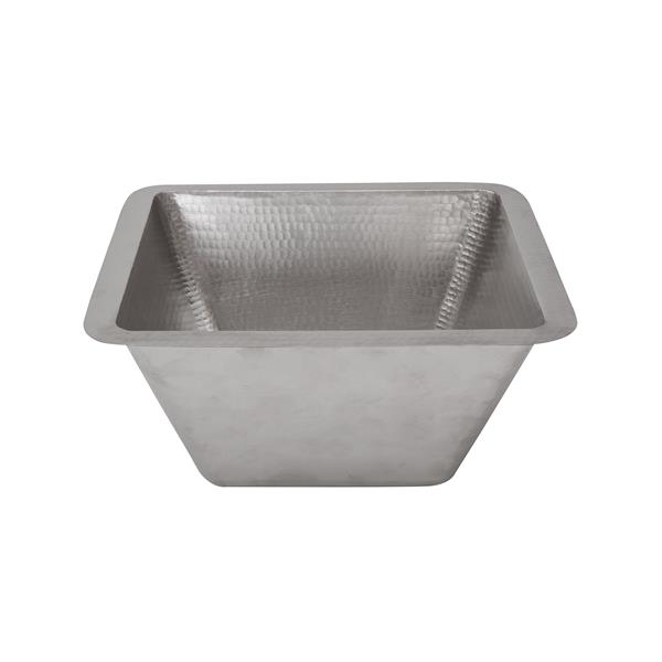 Premier Copper Products 15-in Electroless Nickel Square Sink