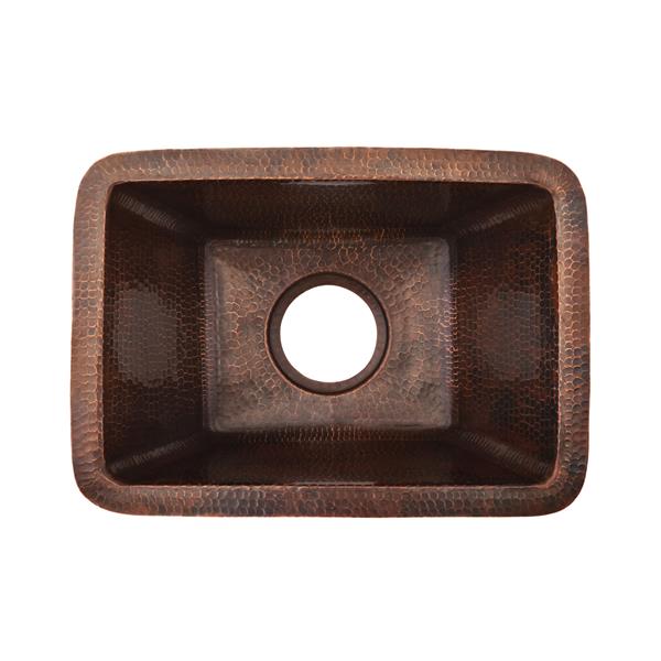 Premier Copper Products 17-in Copper Rectangle Sink