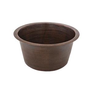 Premier Copper Products Round Fleur De Lis Sink - 17-in - Copper