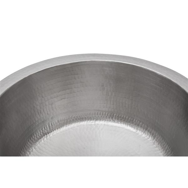 Premier Copper Products 14-in Electroless Nickel Round Bar Sink