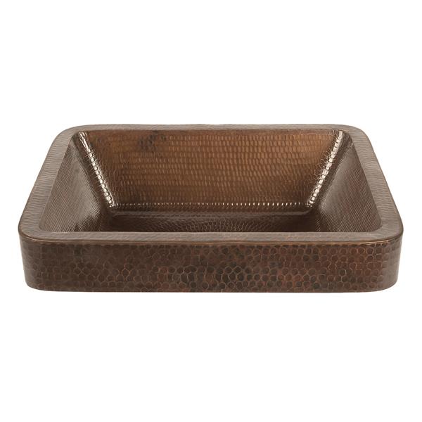 Premier Copper Products Rectangle Vessel Sink - 17-in - Copper