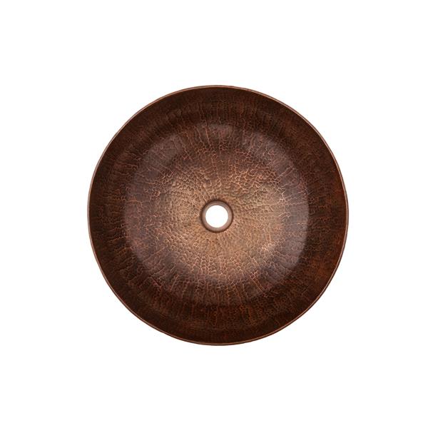 Premier Copper Products Large Round Copper Vessel Sink