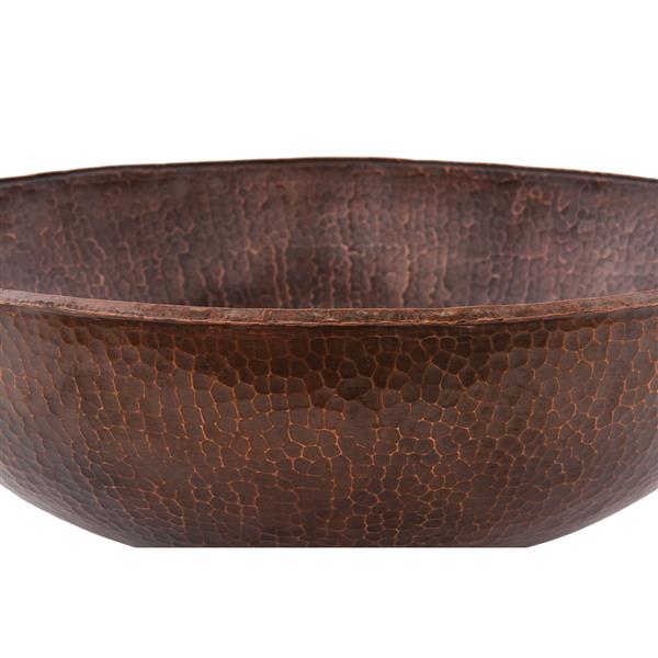 Premier Copper Products Large Round Copper Vessel Sink VR17BDB RONA