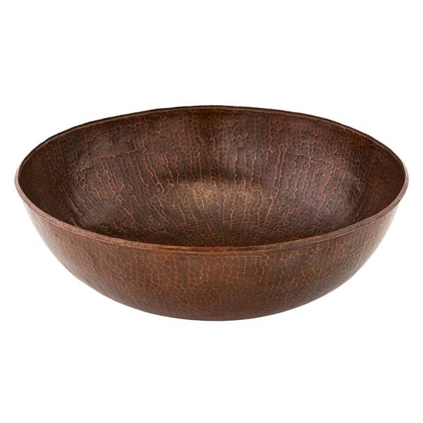 Premier Copper Products Large Round Copper Vessel Sink