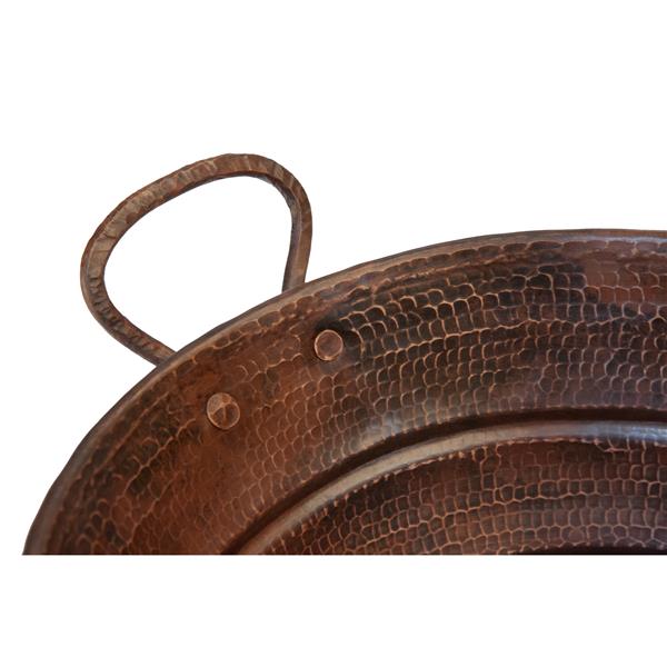 Premier Copper Products Oval Bucket Vessel Sink with Handles - Copper