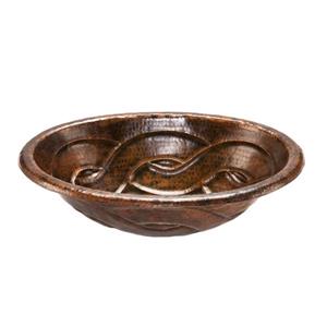 Premier Copper Products Oval Copper Sink With Faucet And Drain